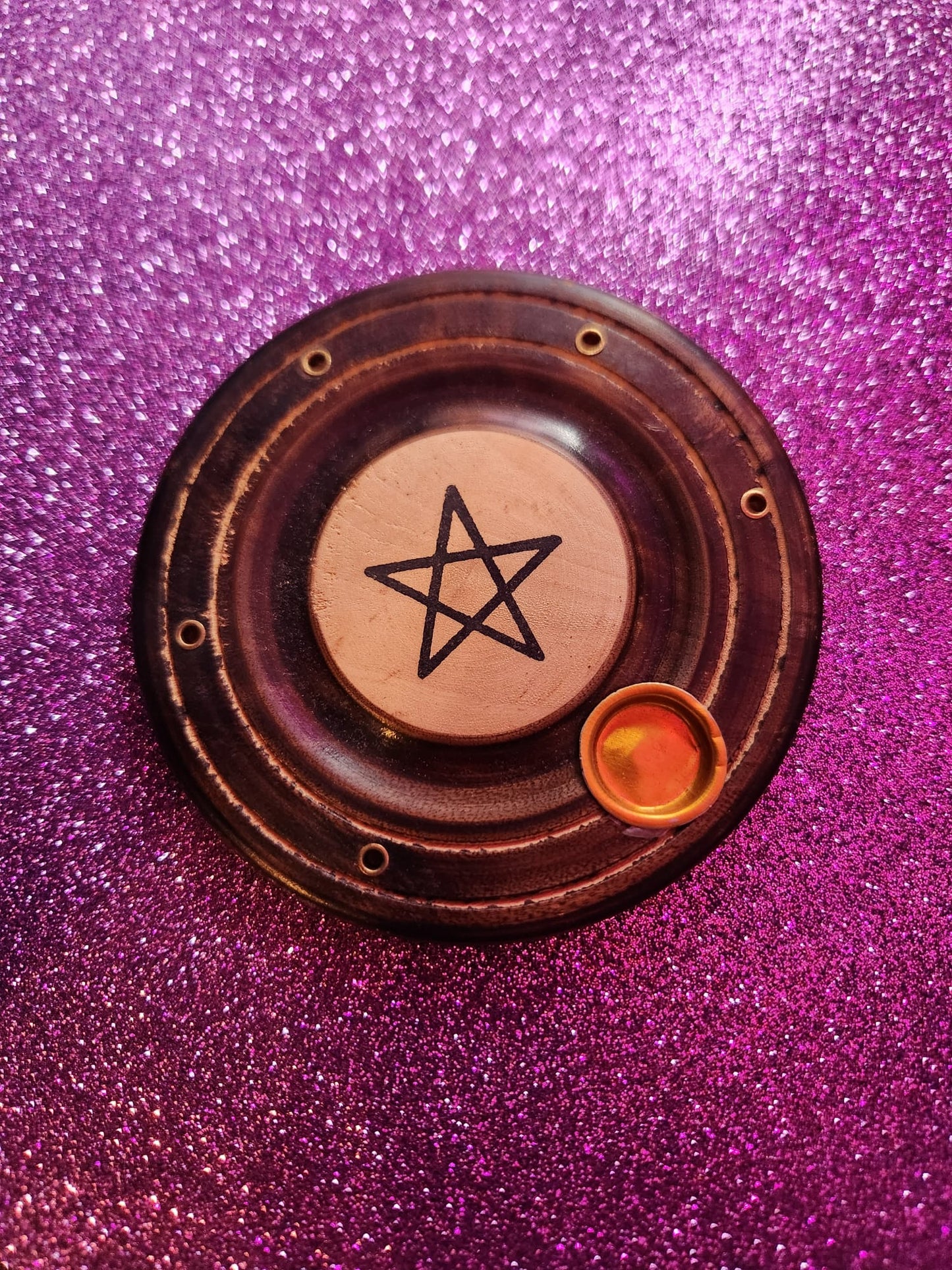 Quemador Incienso Circular (Estrella de Bruja)