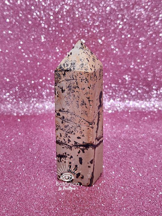 Punta de Cuarzo Jaspe Dendrítico