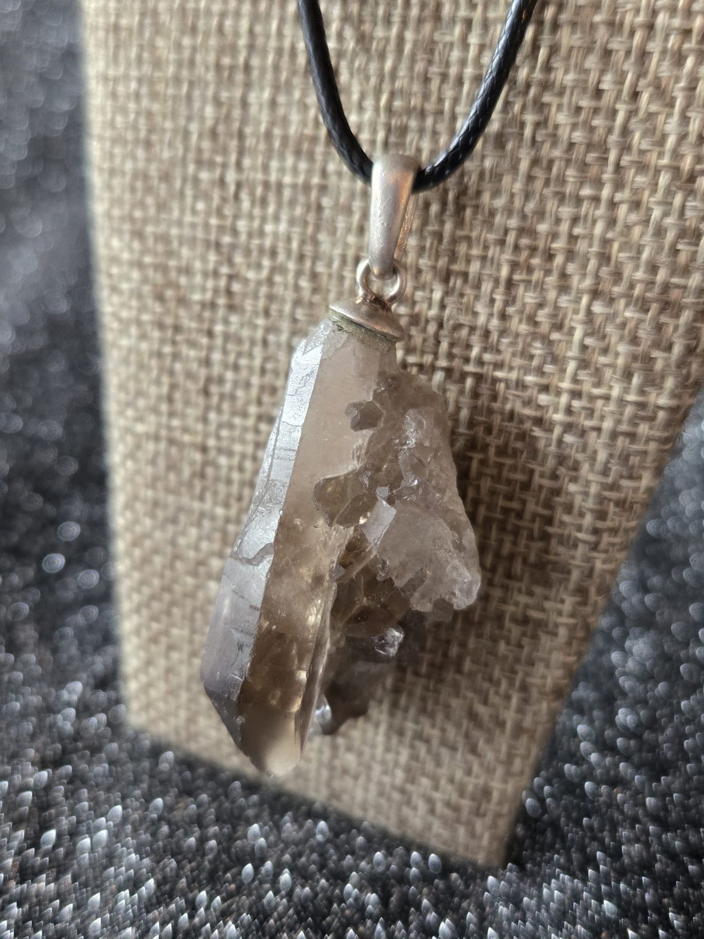 Charm Punta Smokey Quartz