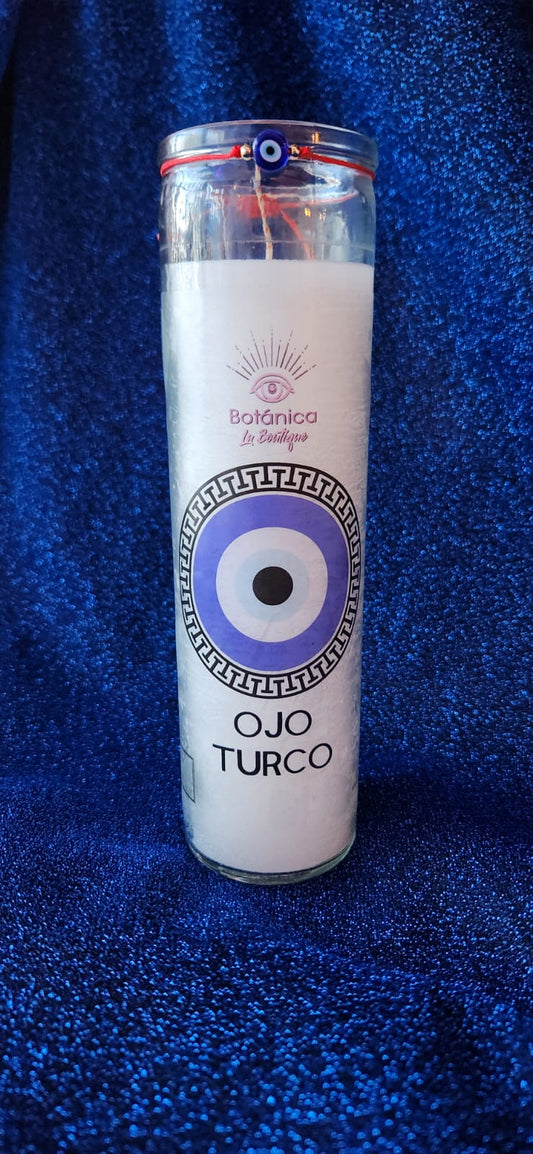 Vela de Ojo Turco con amuleto