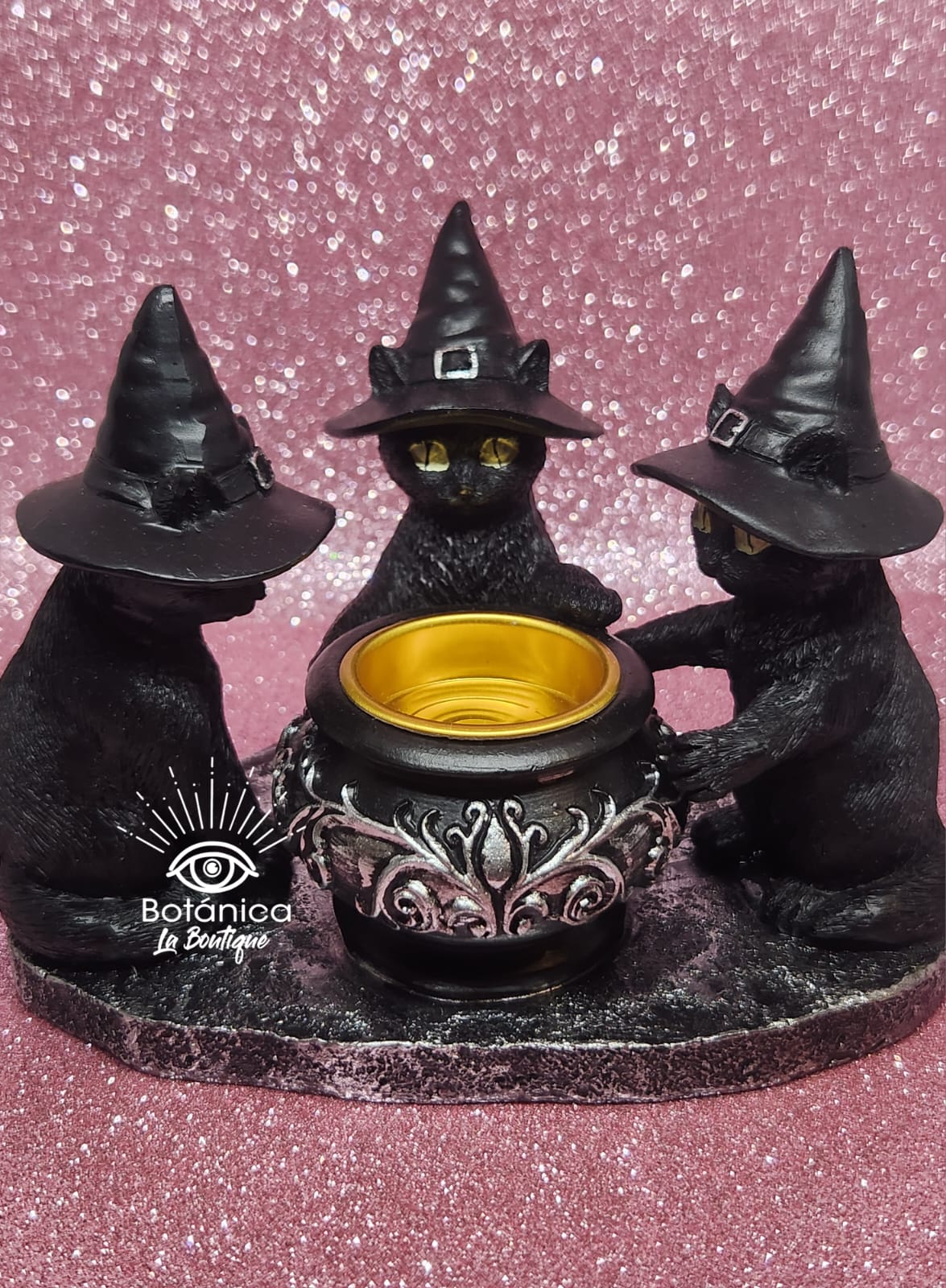 Figura de 3 Gatos Brujos