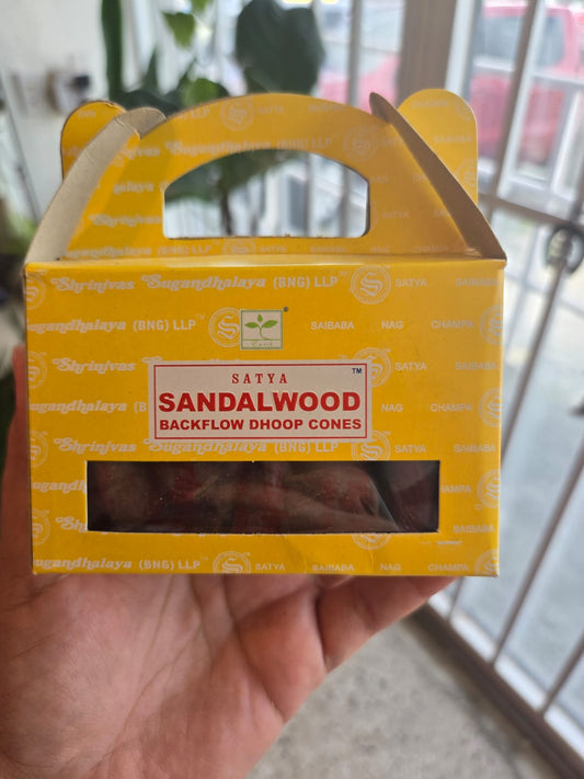 Backflow Dhoop Cones (Sandalwood/Sándalo)